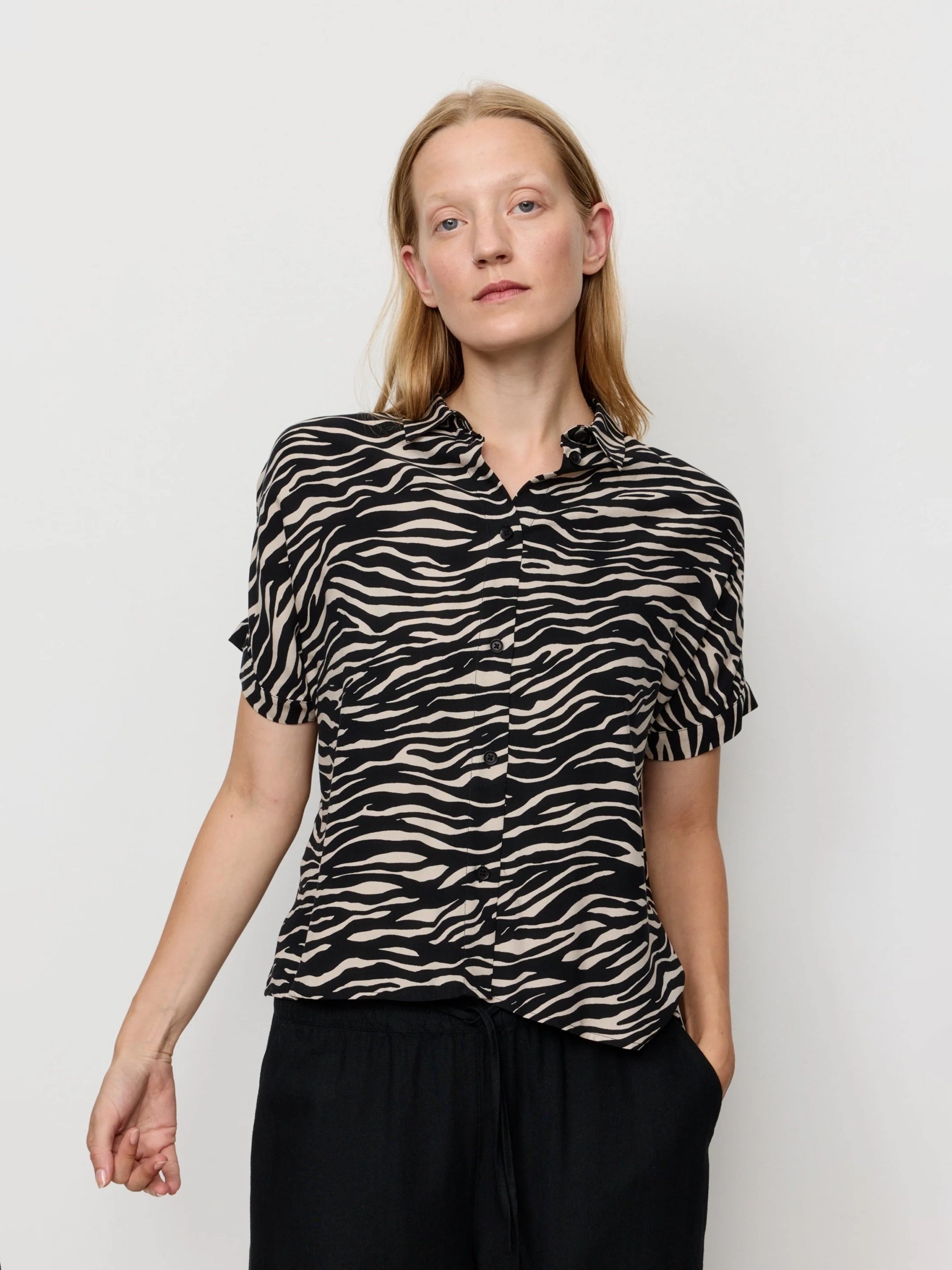 Bluse Blouse Lotus Zebra black Recolution