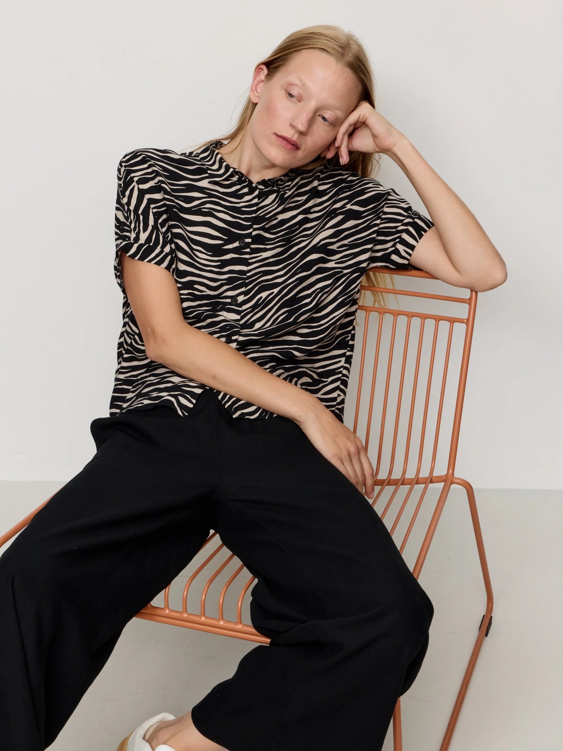 Bluse Blouse Lotus Zebra black Recolution