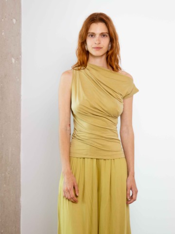 Drape Top olive Cossac