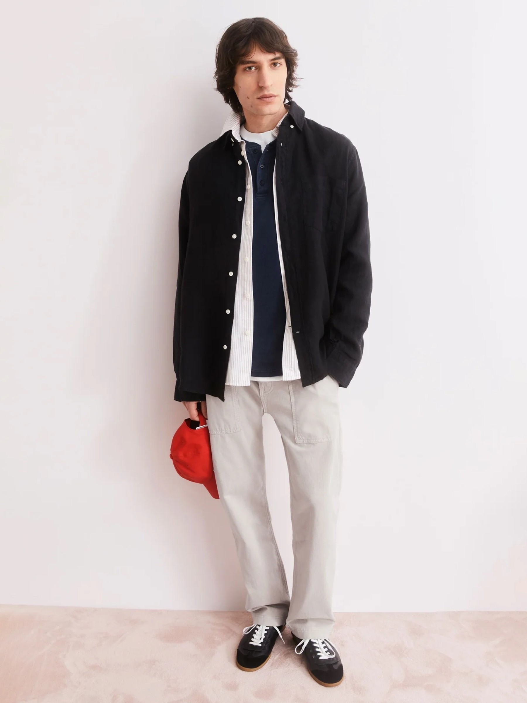 Hemd Linen Longsleeve Shirt black Armedangels