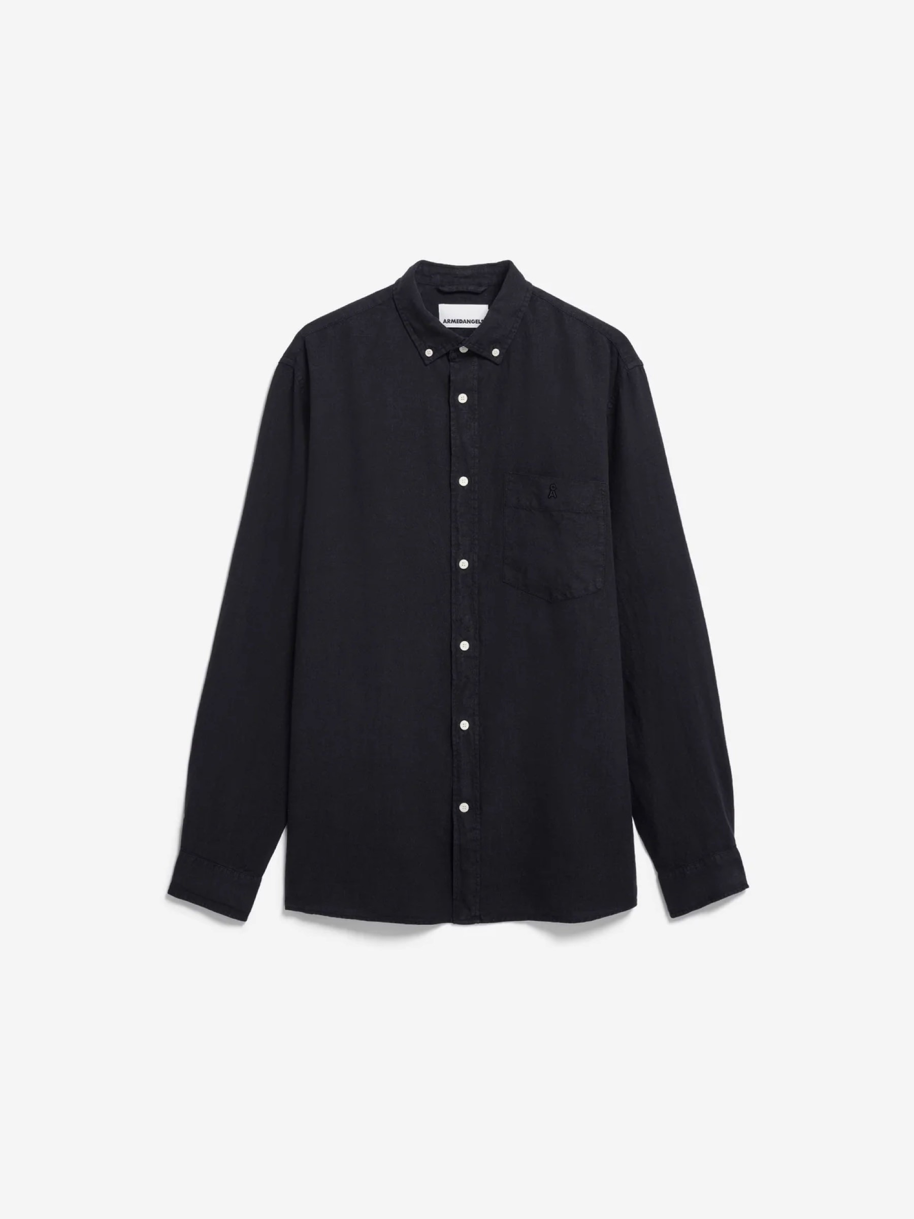 Hemd Linen Longsleeve Shirt black Armedangels