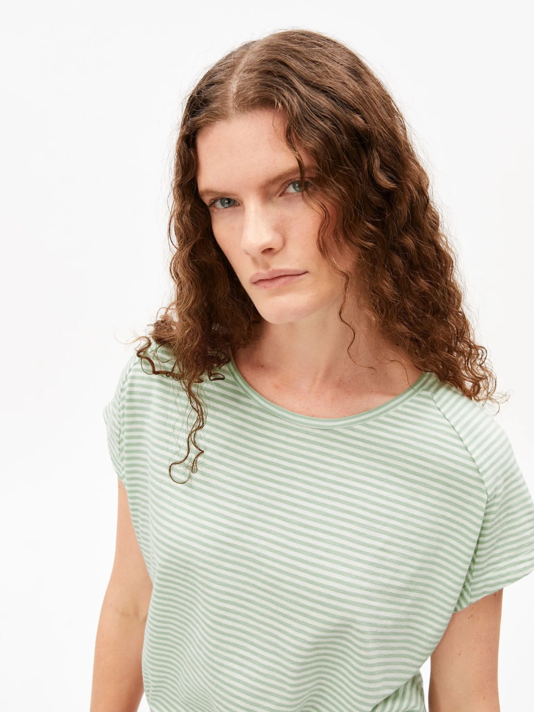 T-Shirt Slub Jersey Stripe T-Shirt oatmilk-foam Armedangels