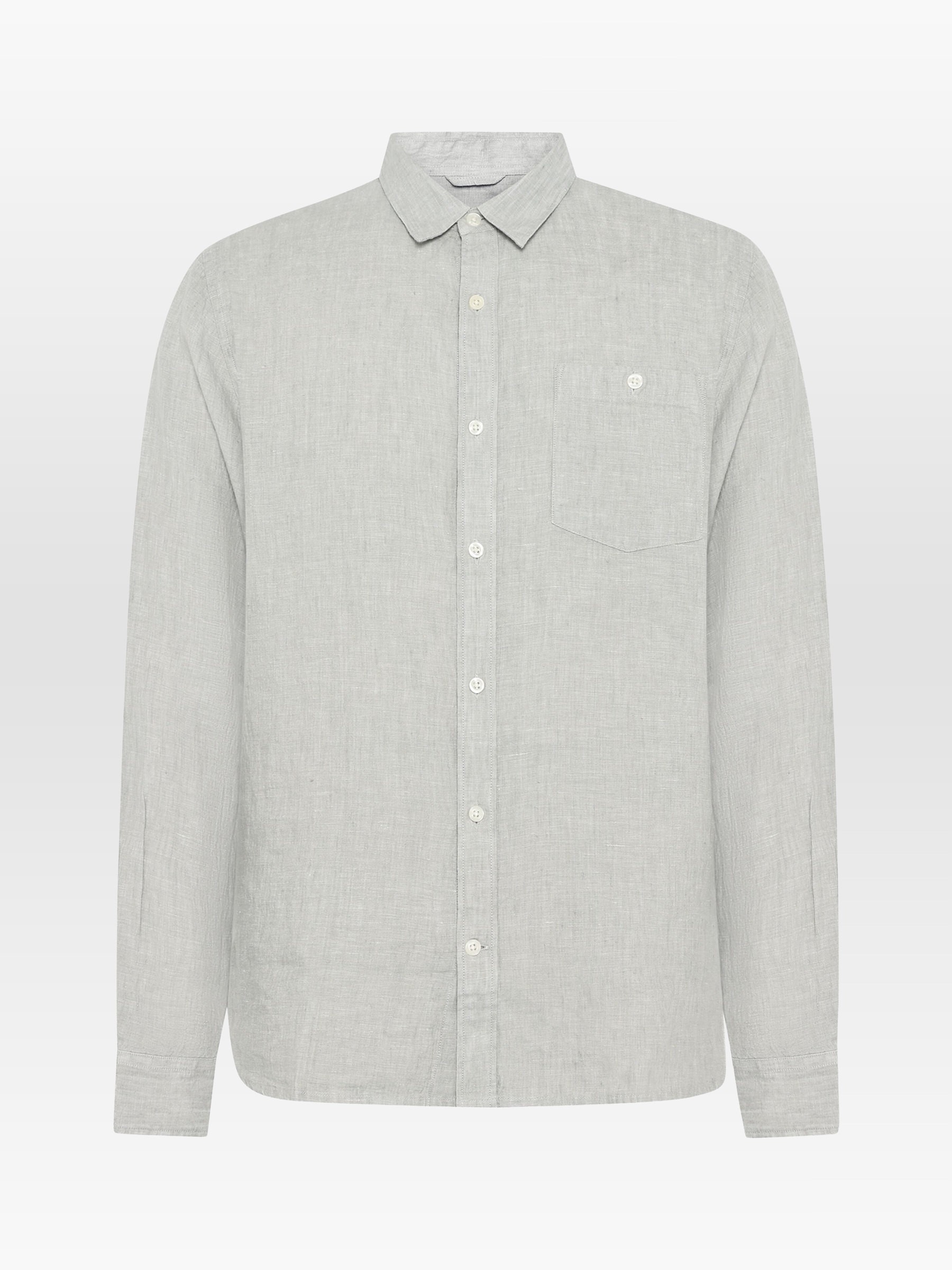 Hemd Linen Shirt ultimate grey yarndyed Knowledge Cotton Apparel