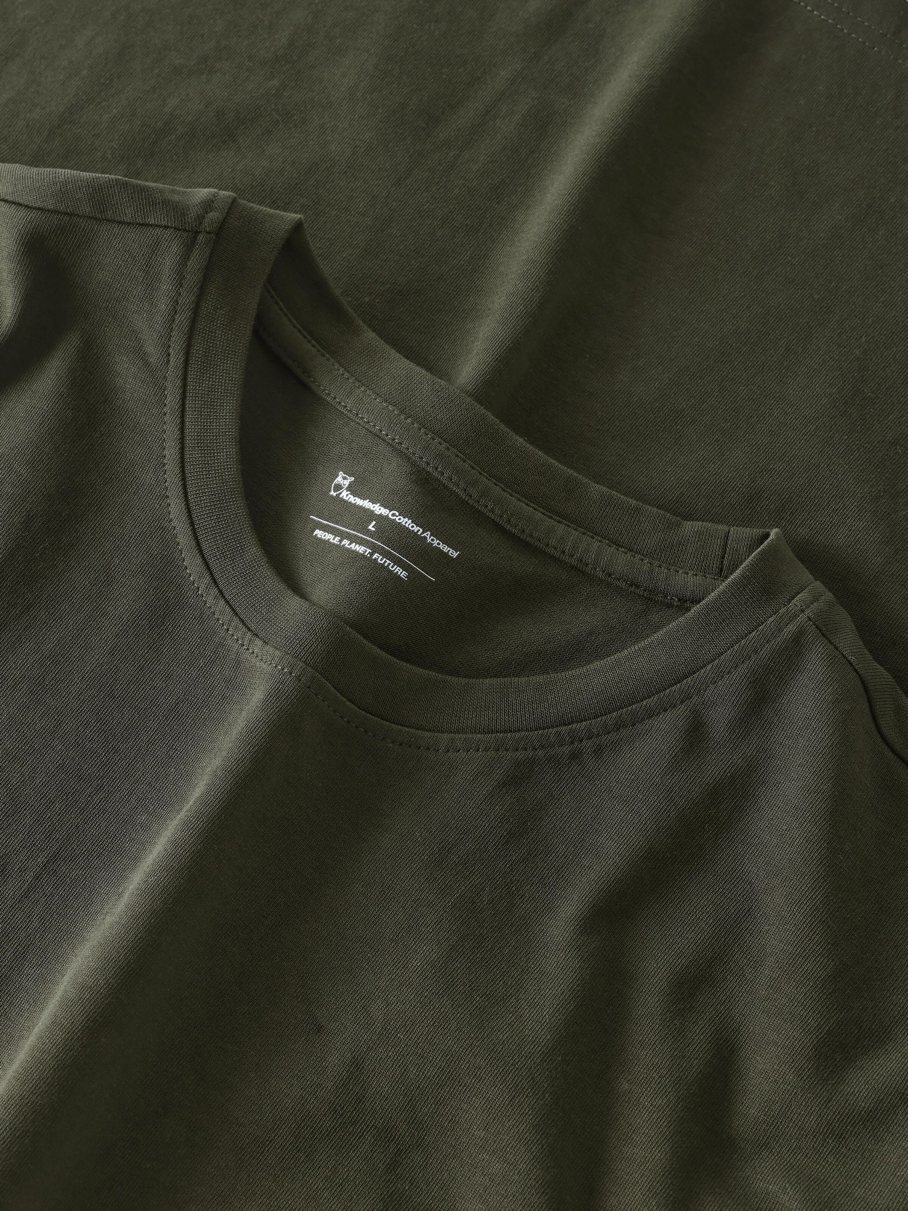 T-Shirt Tee with Flaglabel forrest night Knowledge Cotton Apparel