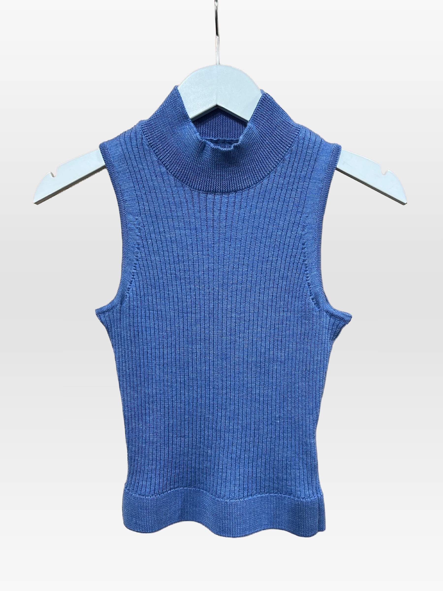 Top Merino Knit Singlet speckled blue Rotholz