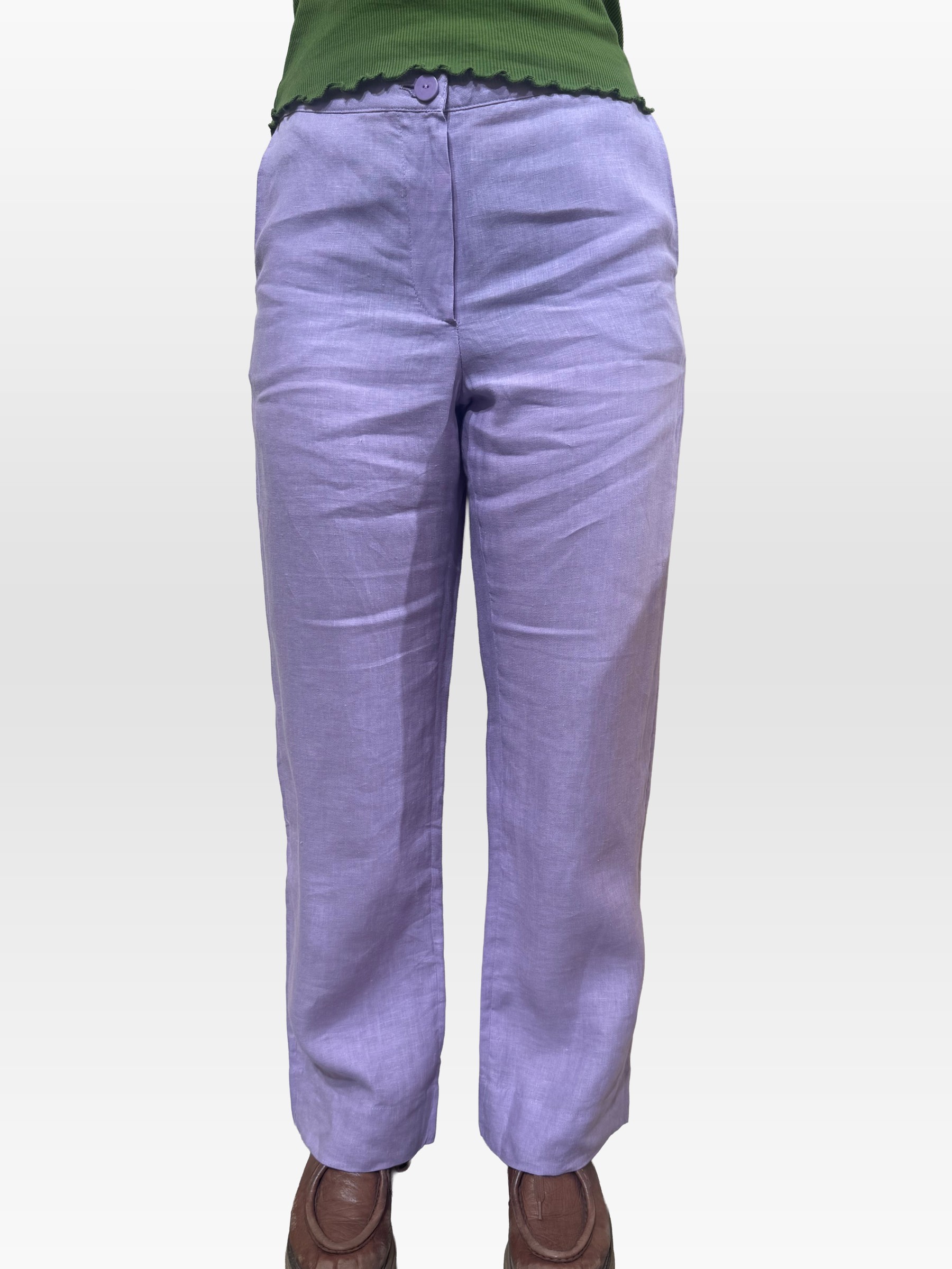 Hose Olivia Linen Trousers lilac Jungle Folk