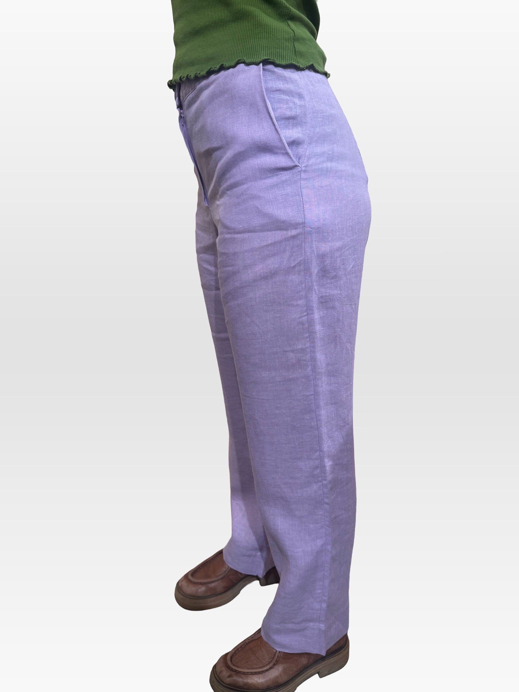 Hose Olivia Linen Trousers lilac Jungle Folk