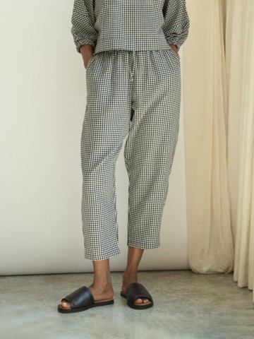 Hose Cedar-Cay monochrome gingham Beaumont Organic