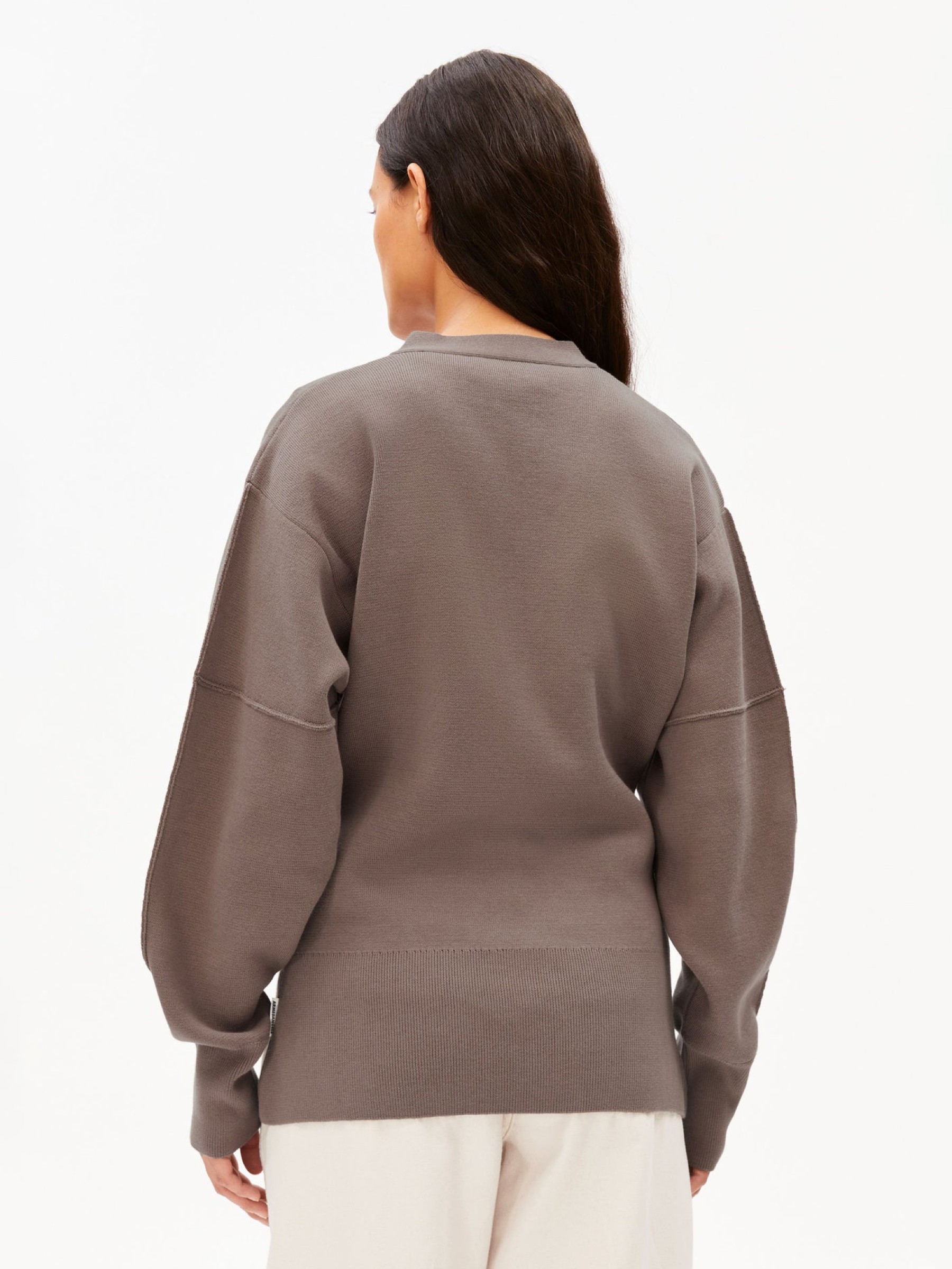 Strickjacke Compact Barrel Knit Cardigan walnut cream Armedangels