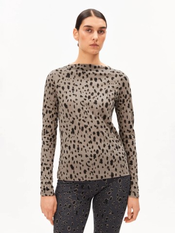 Leo Longsleeve walnut cream Armedangels