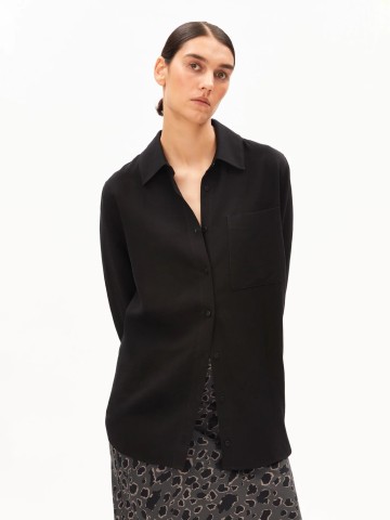 Bluse Linen Blend Shirt Blouse black Armedangels