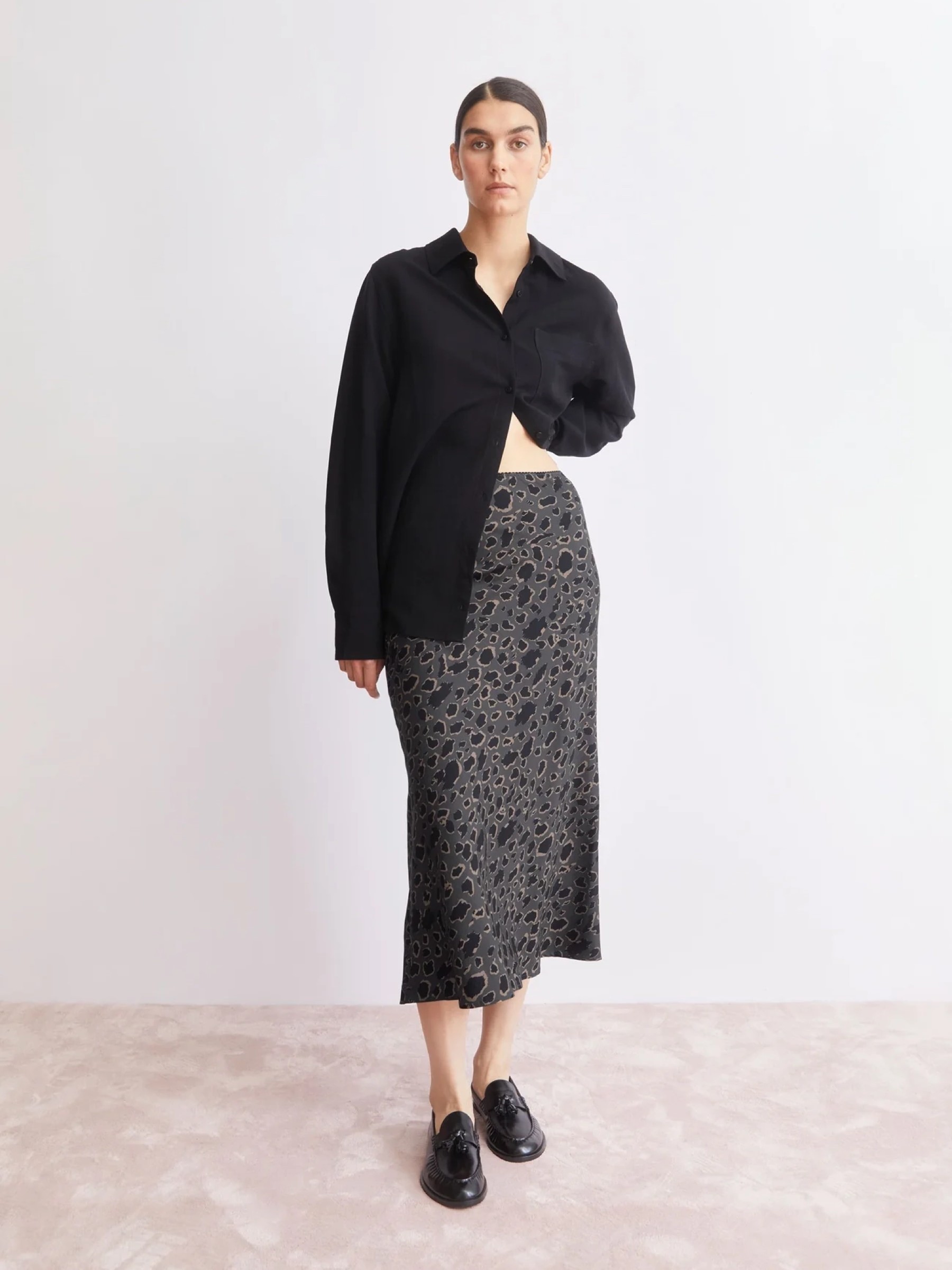 Bluse Linen Blend Shirt Blouse black Armedangels