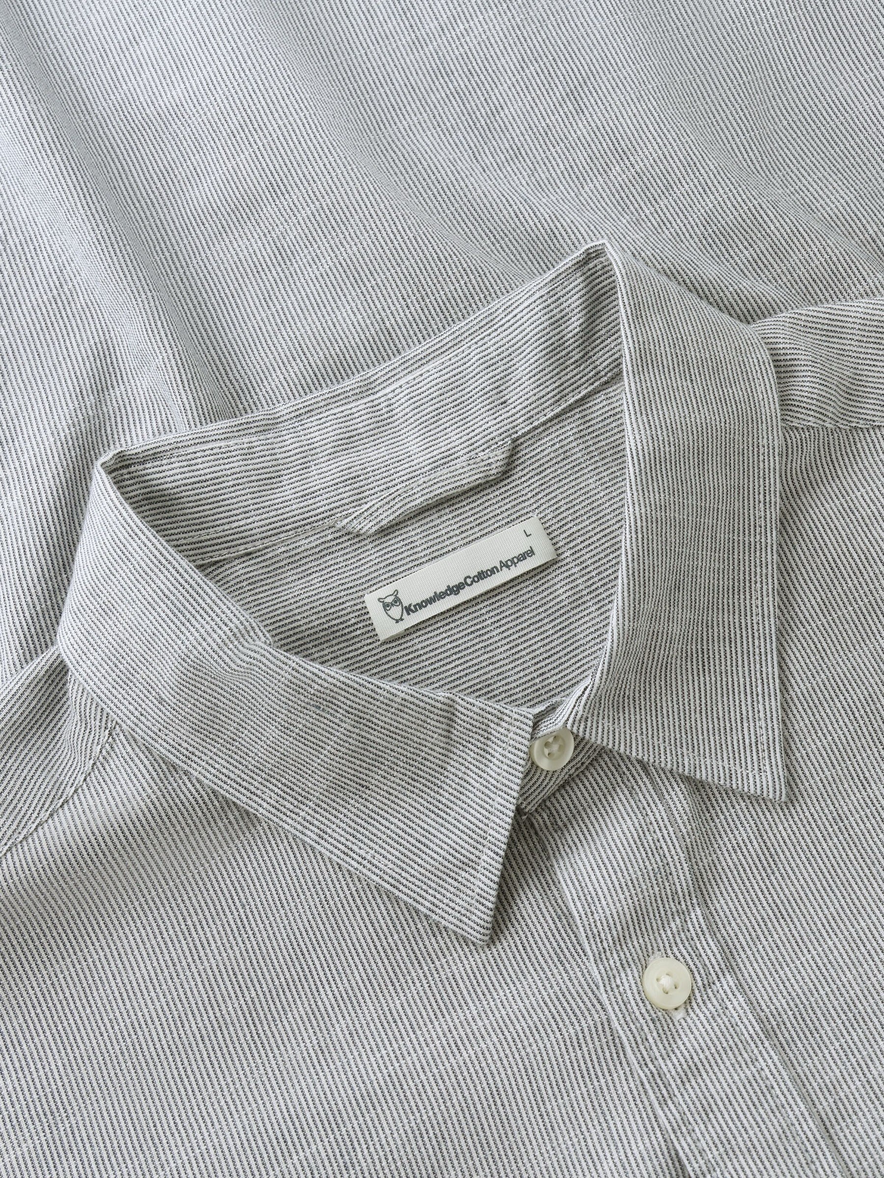 Hemd Organic Cotton Striped Shirt blue stripe Knowledge Cotton Apparel