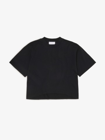 Cropped T-Shirt true black Rotholz