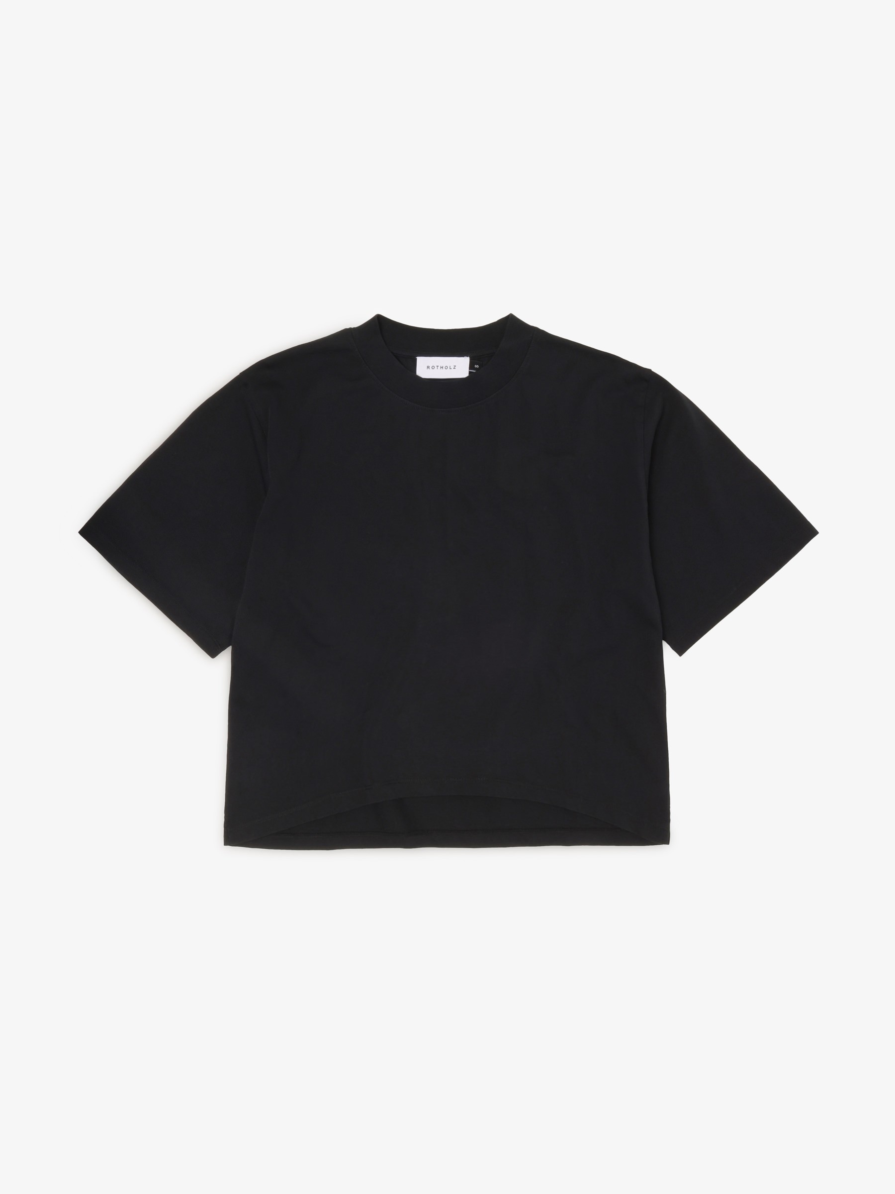 Cropped T-Shirt true black Rotholz