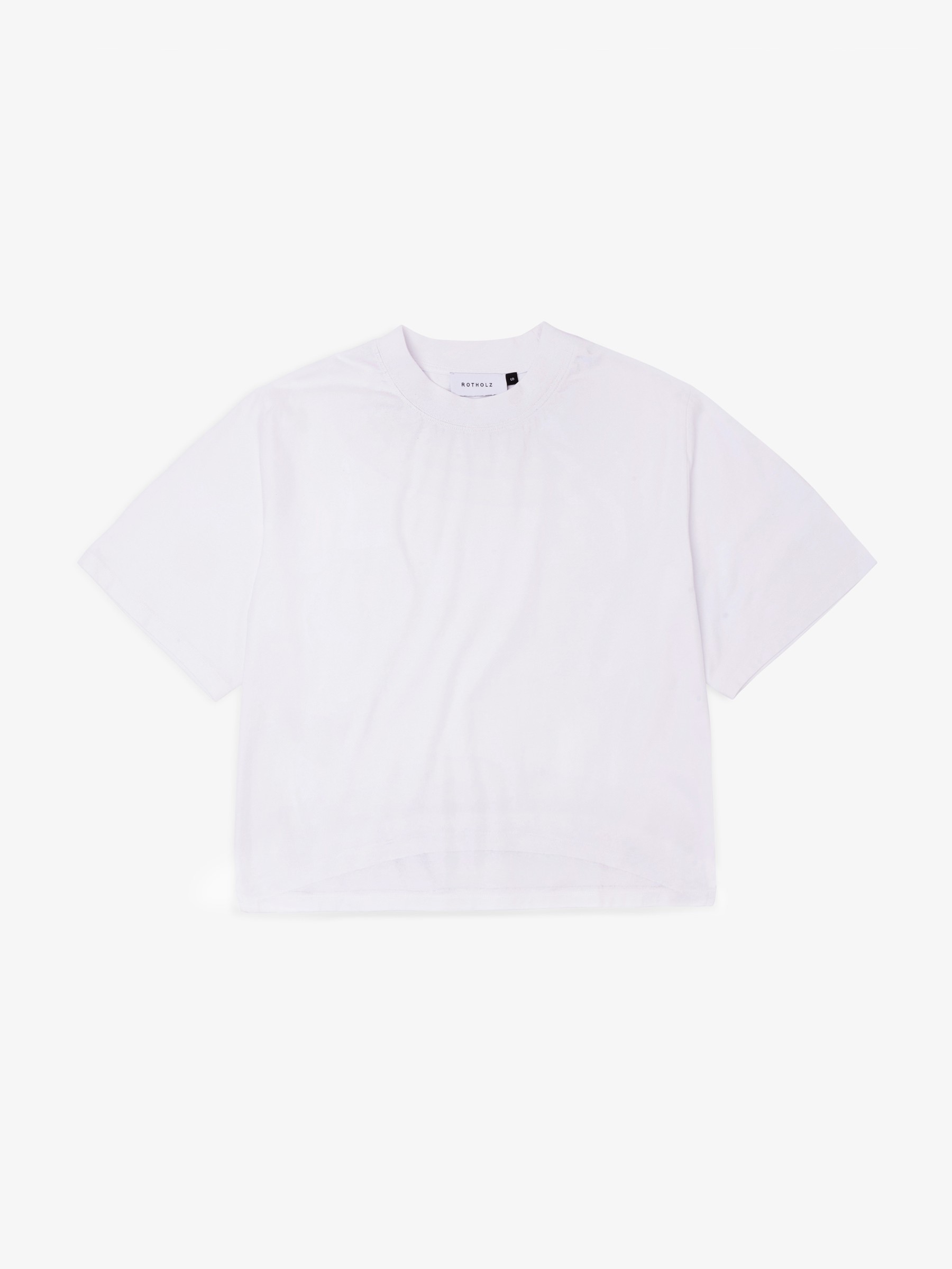 Cropped T-Shirt classic white Rotholz