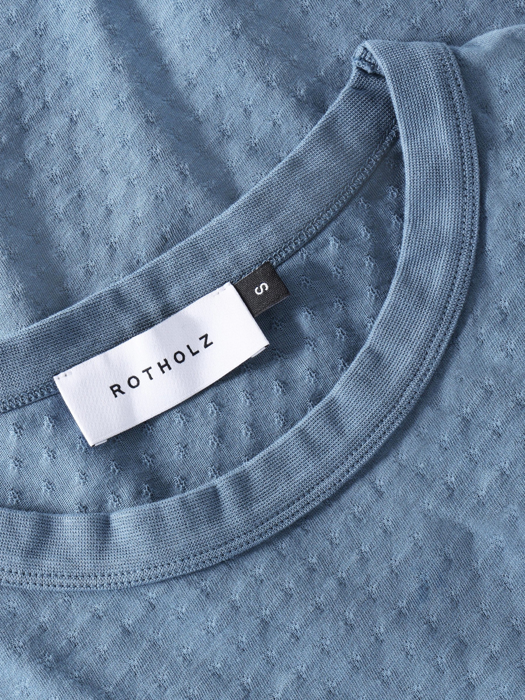 Dotted Cropped T-Shirt stone blue Rotholz