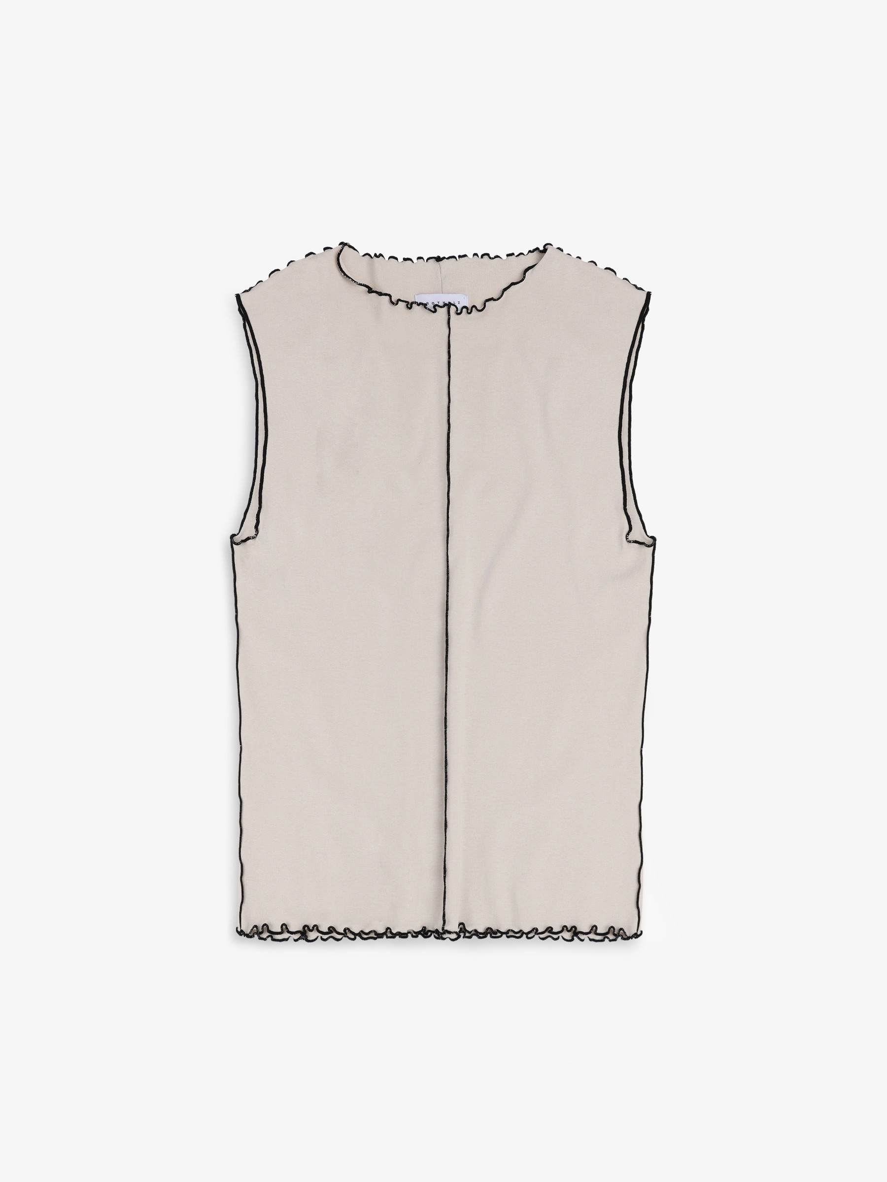 Pin-Tucked Top nature white Rotholz