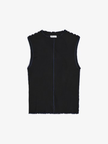 Pin-Tucked Top true black Rotholz