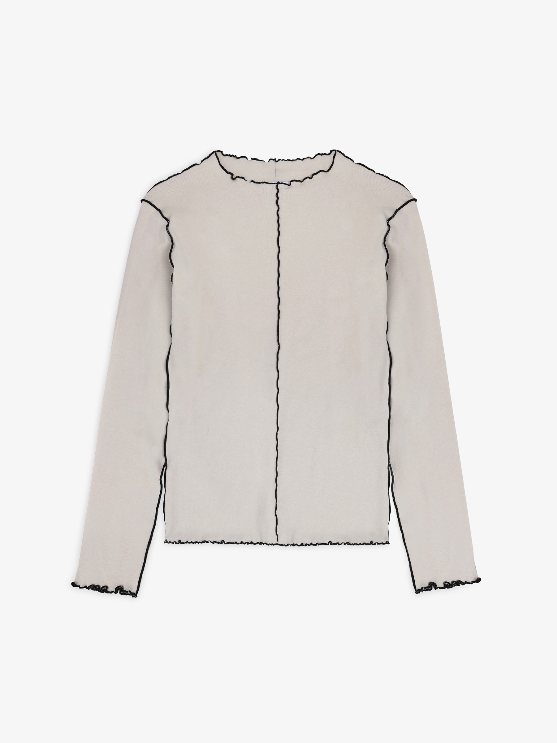 Pin-Tucked Longsleeve nature white Rotholz