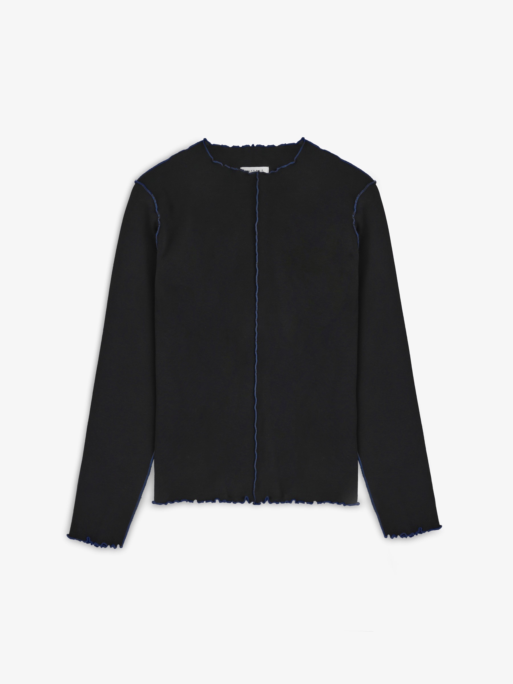 Pin-Tucked Longsleeve true black Rotholz