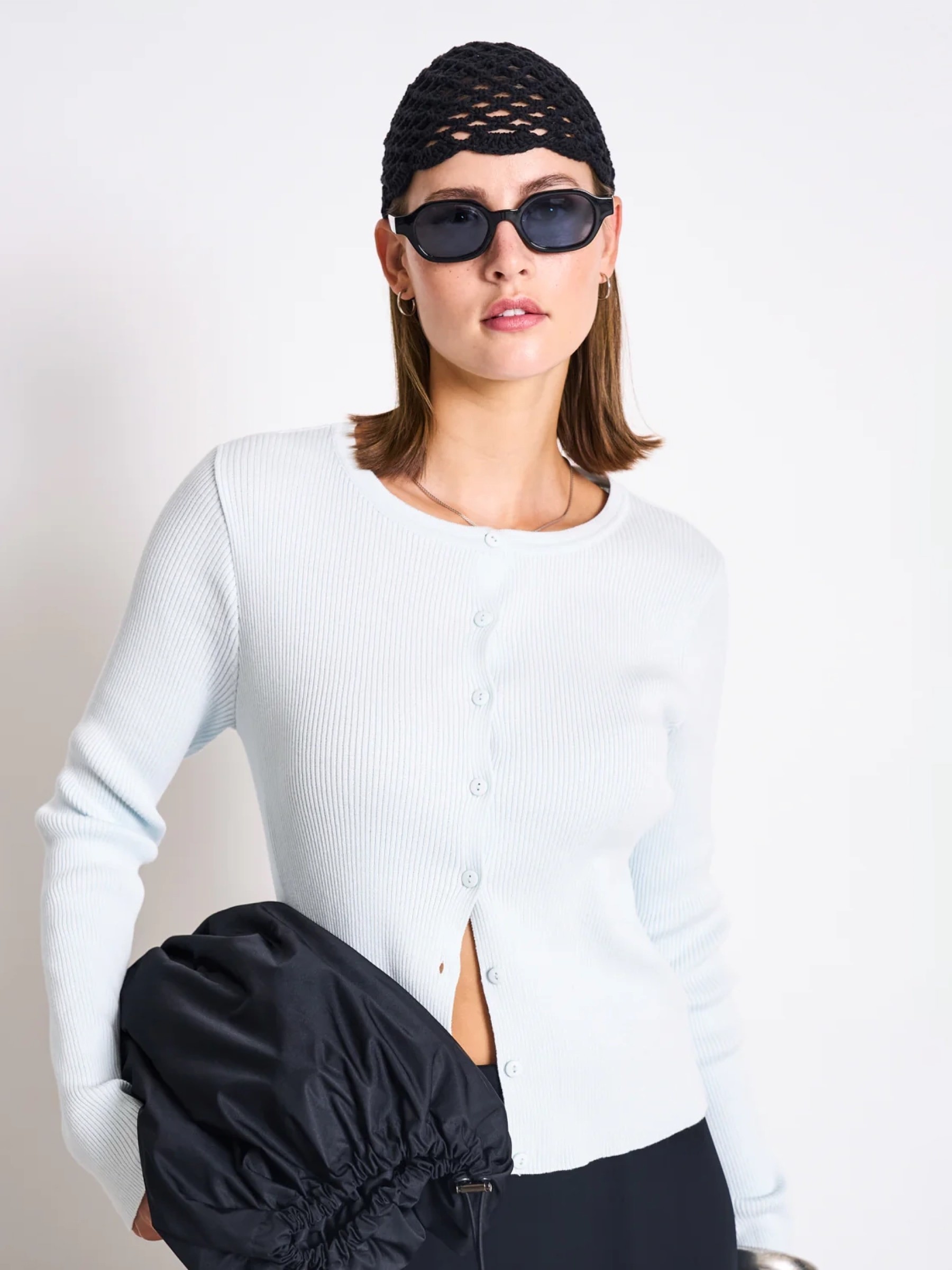 Crewneck Cardigan Glimt ice blue Jan 'n June