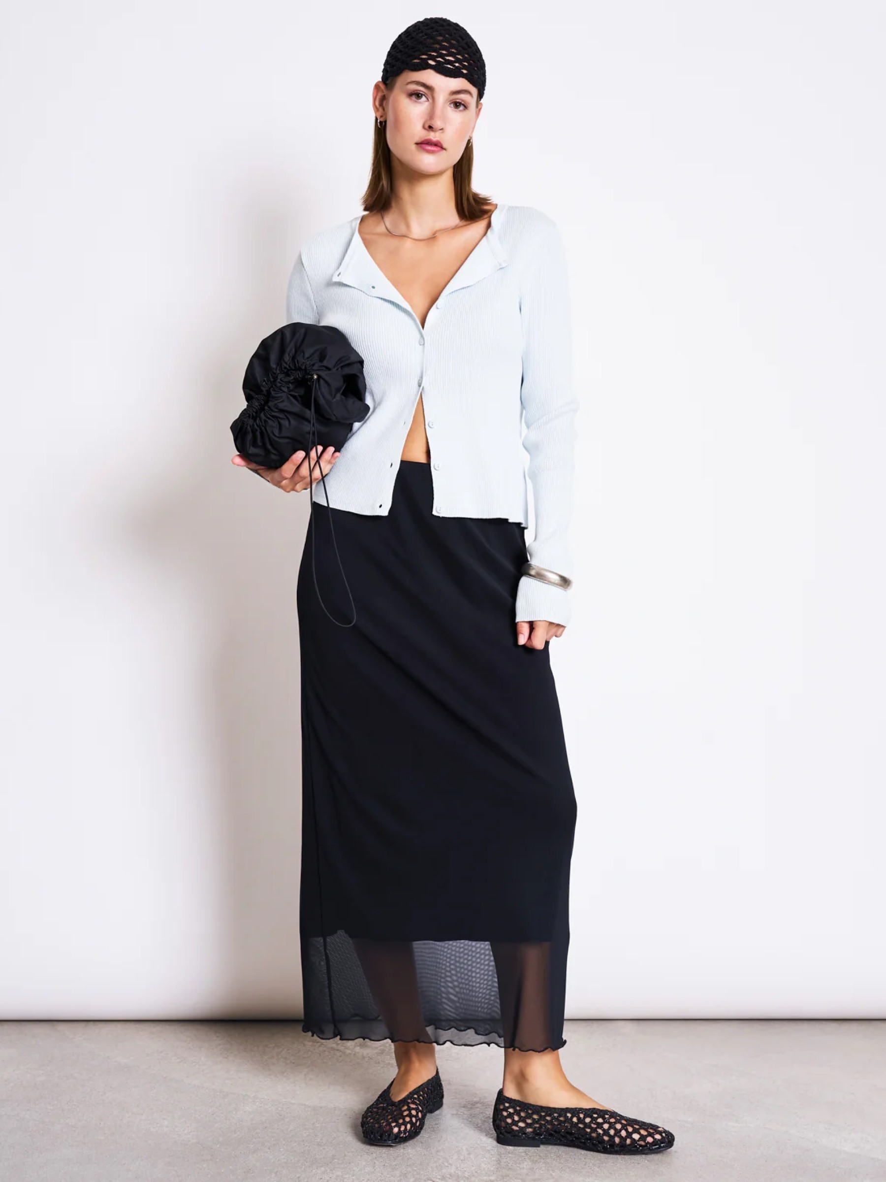 Crewneck Cardigan Glimt ice blue Jan 'n June