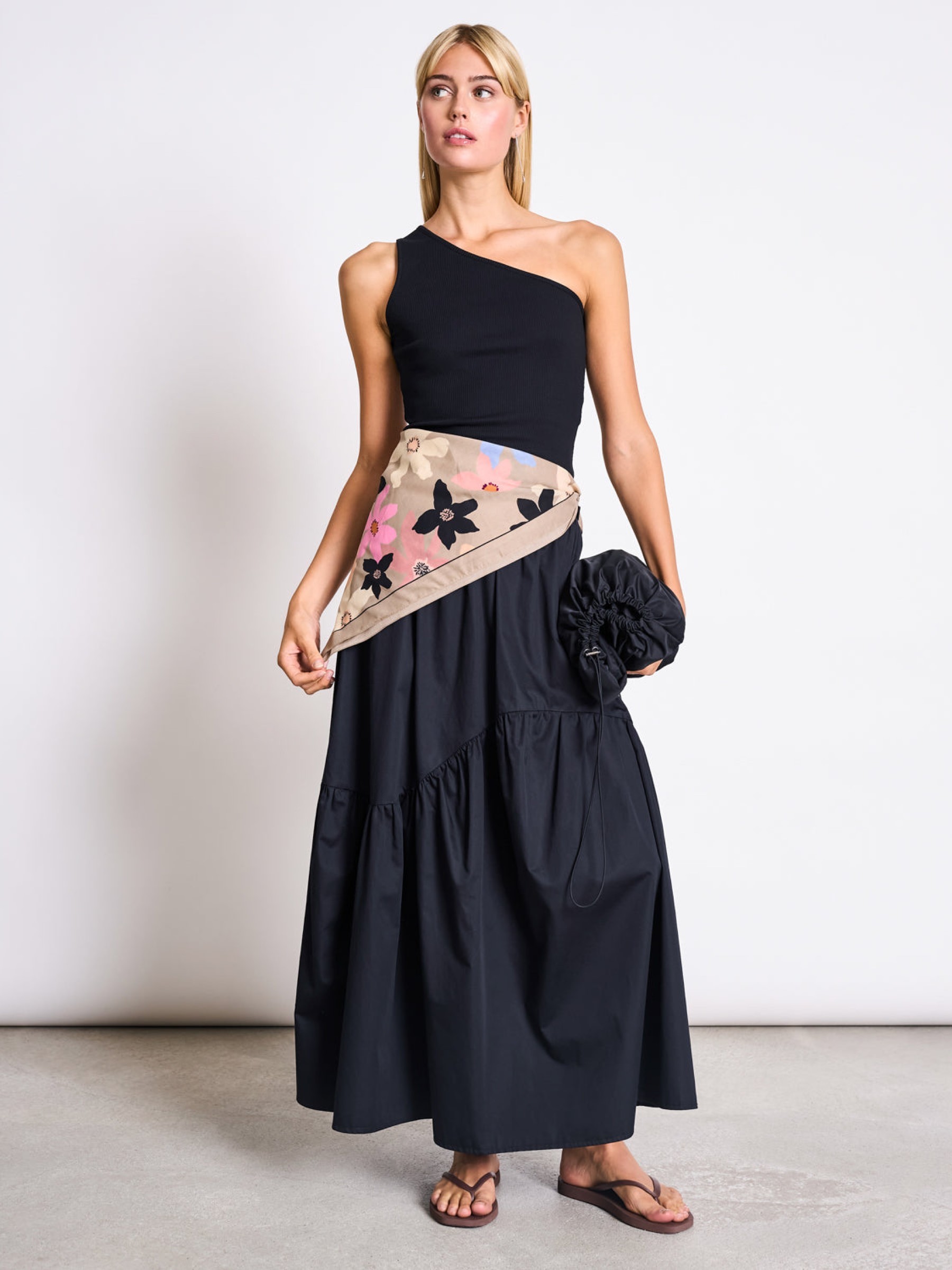 One Shoulder Top Tigris black Jan 'n June