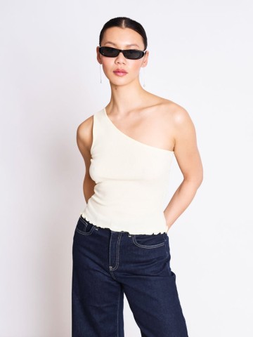 One Shoulder Top Tigris buttermilk Jan 'n June