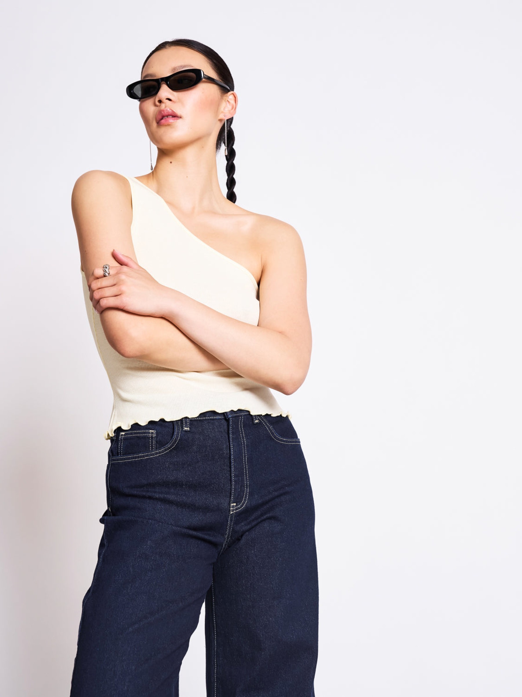 One Shoulder Top Tigris buttermilk Jan 'n June