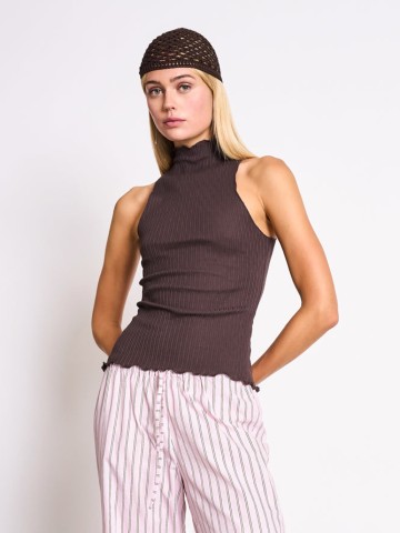 Raised Collar Top Lepus mud Jan 'n June