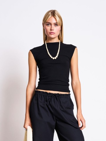 Lyocell Rib T-Shirt Apis black Jan 'n June