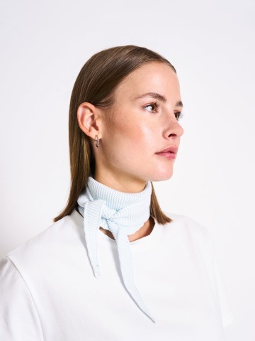 Schal Cotton Knit Scarf Leaena ice blue Jan 'n June