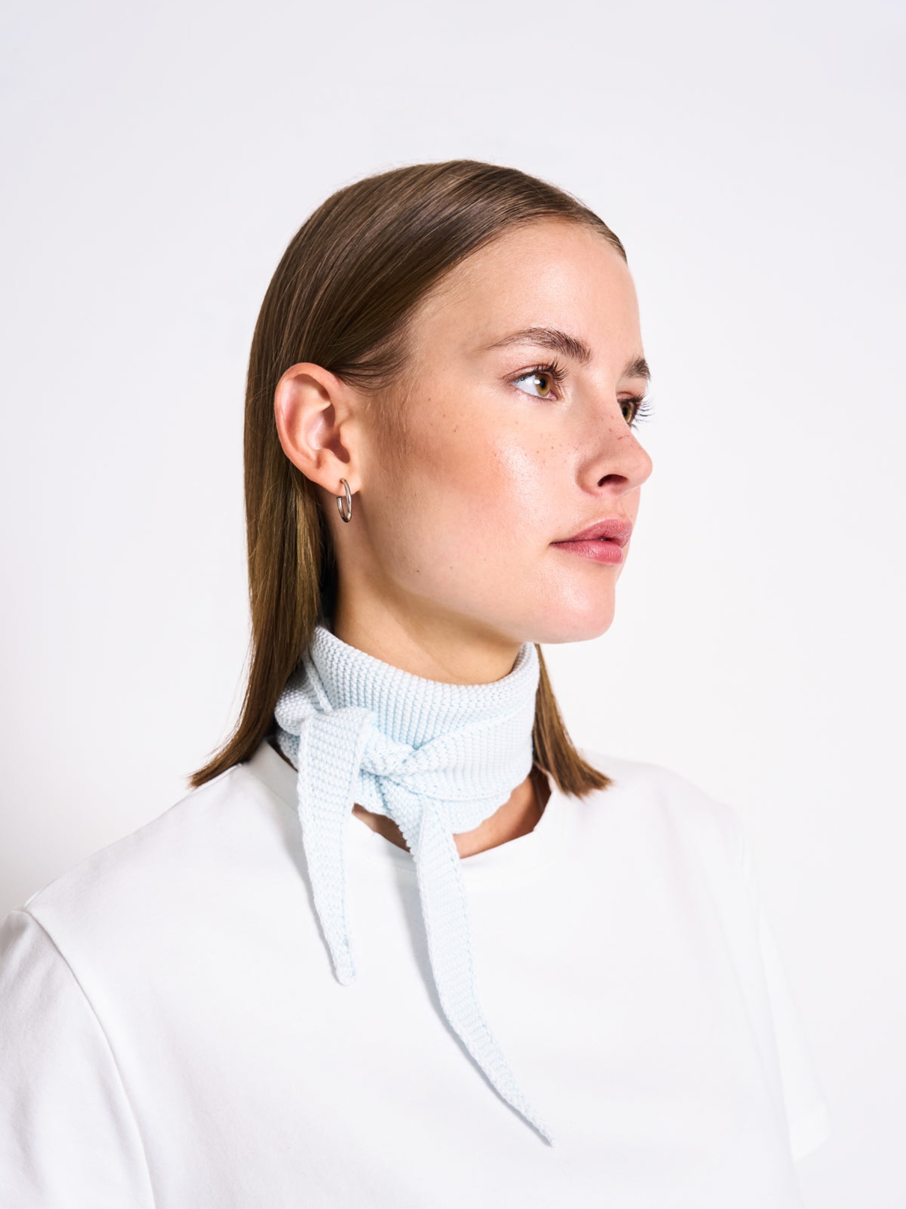 Schal Cotton Knit Scarf Leaena ice blue Jan 'n June