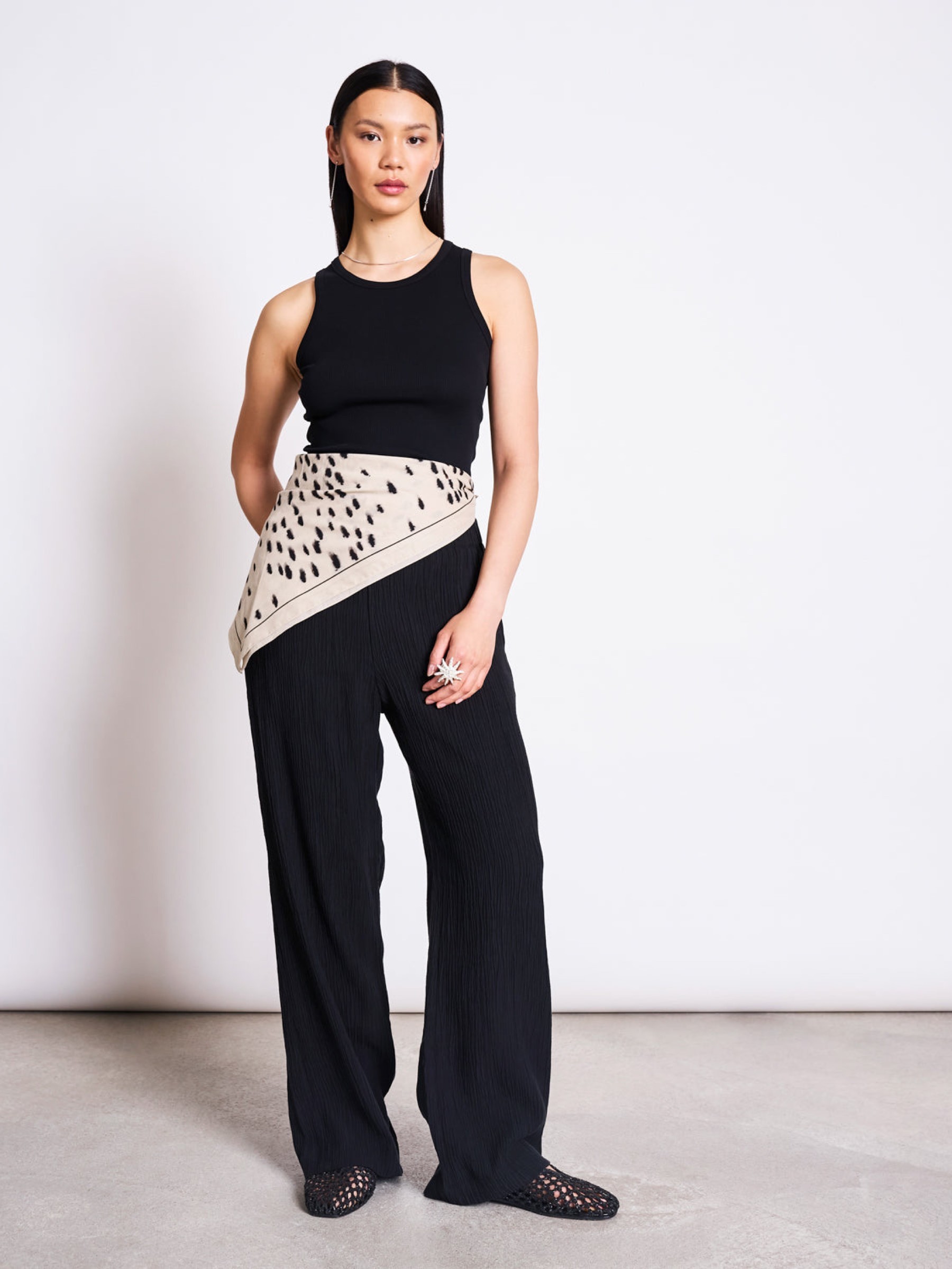 Schal Printed Cotton Scarf Vad dalmatian dots Jan 'n June