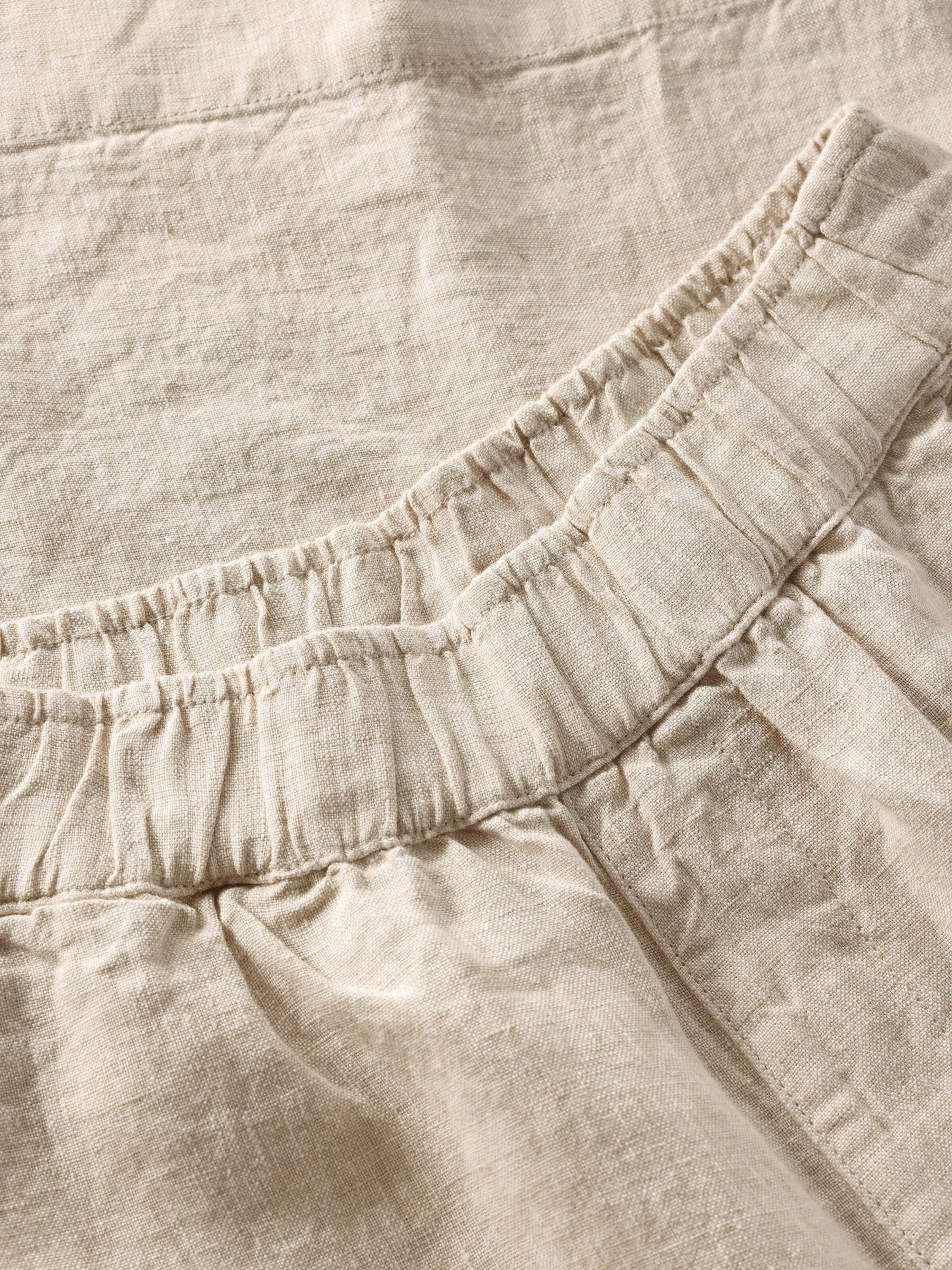 Kurze Hose Eve Culotte High-Rise Wide Linen Shorts yarndyed light feather gray Knowledge Cotton Apparel