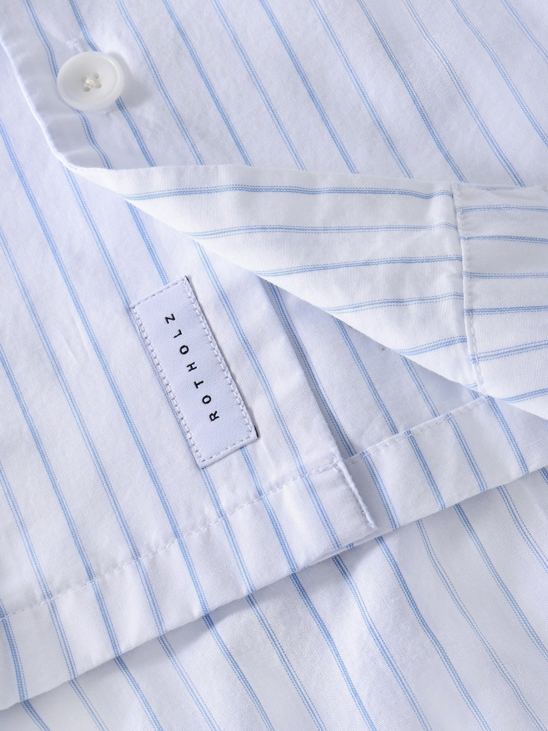 Hemd Bowling Shirt flower stripe Rotholz