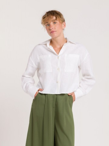 Bluse Quinn optical white Kings of Indigo – K.O.I.