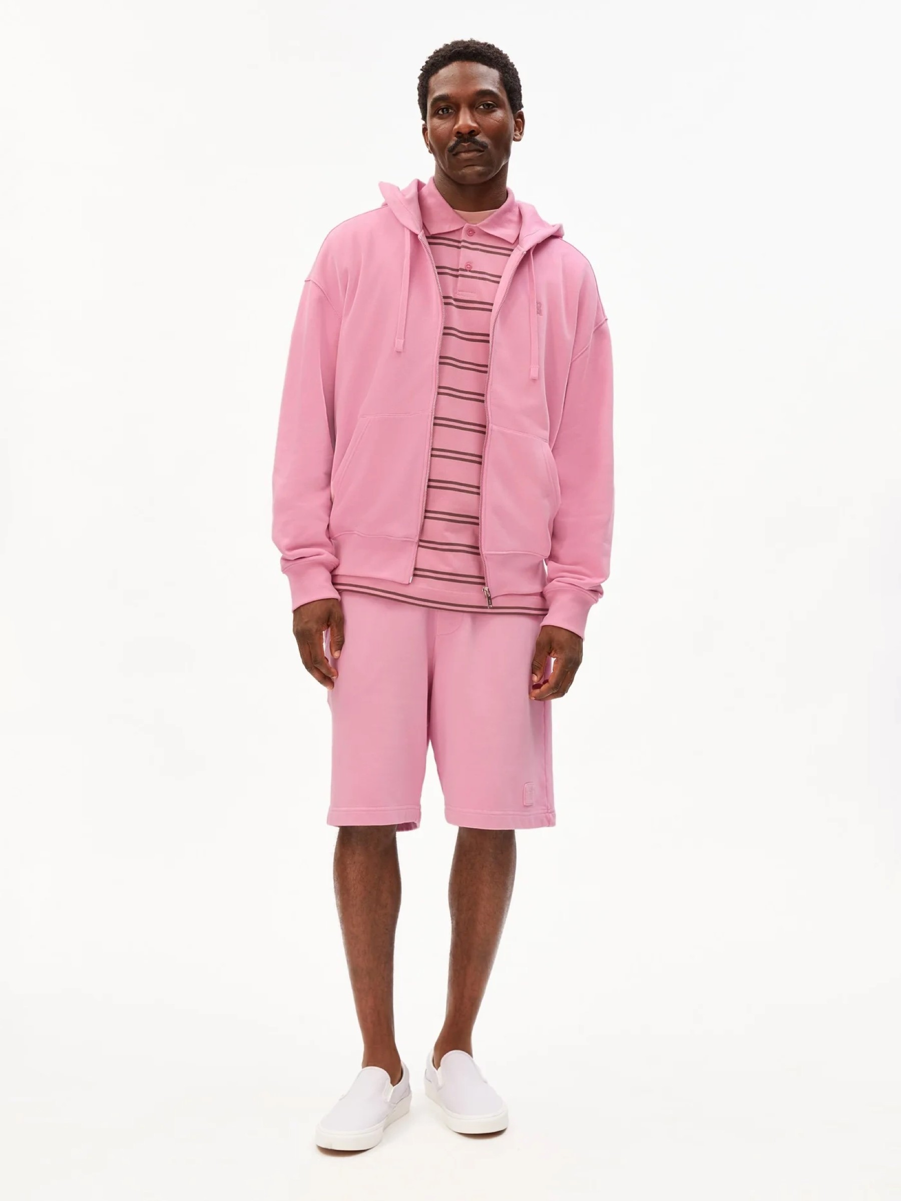 Kapuzencardigan Hoodie Saromiaan Loop Sweatjacket washed berry Armedangels