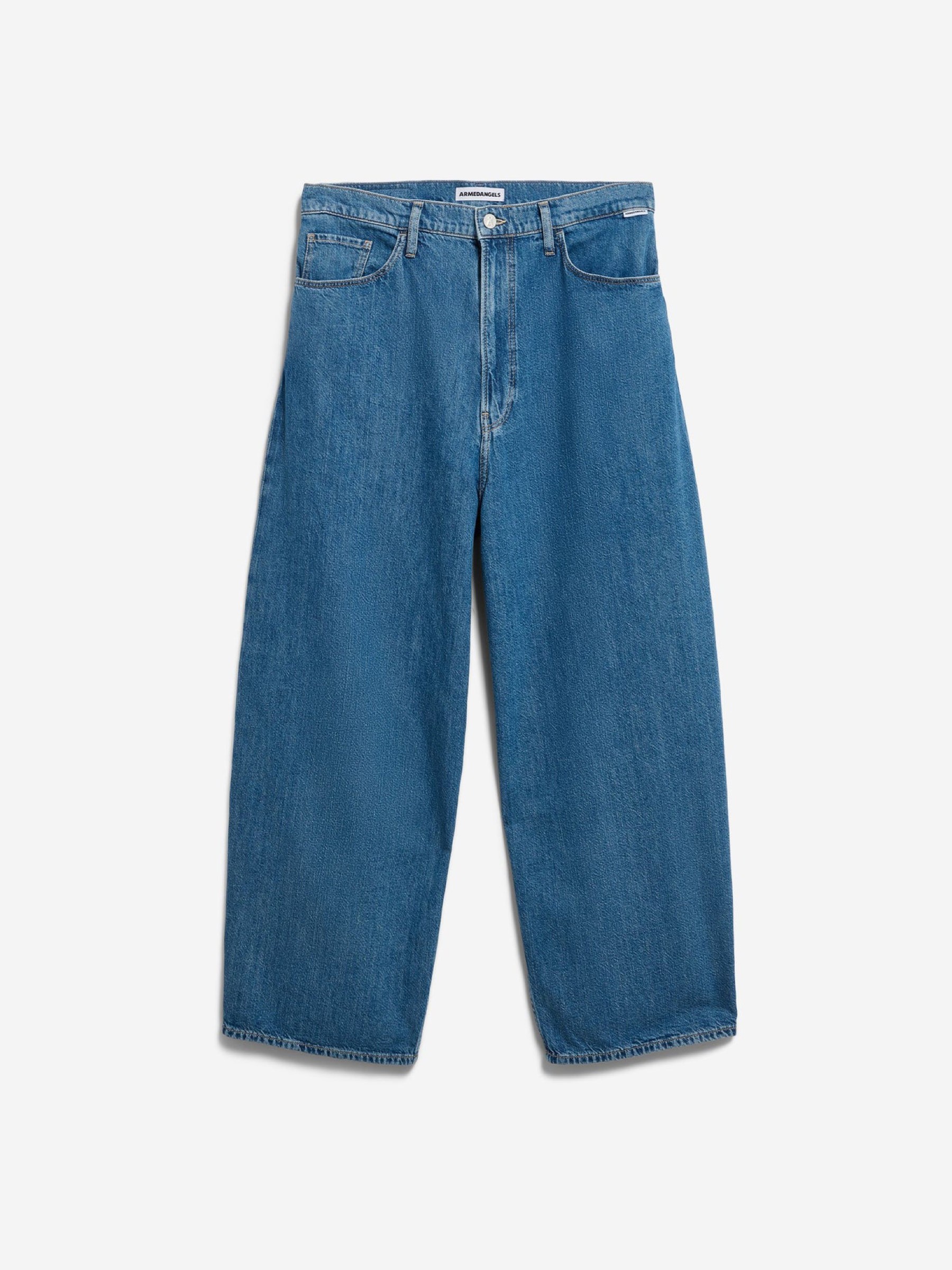 Jeanshose Kaavo Linen Blend Baggy Denim Pant sea salt Armedangels