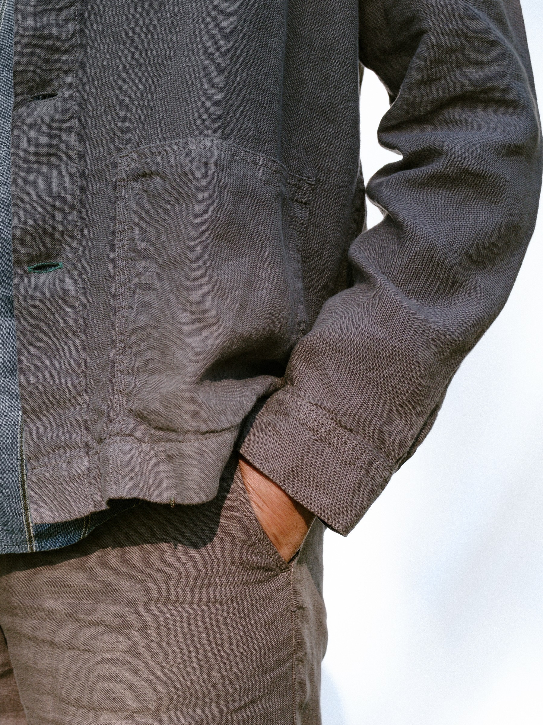 Hemd Overshirt Linen Ilha taupe Carpasus