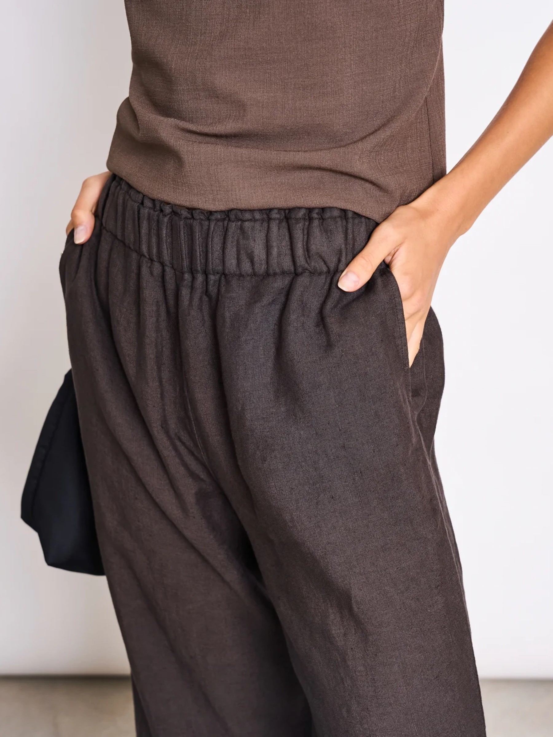 Hose Linen Pants Beveren mud Jan 'n June