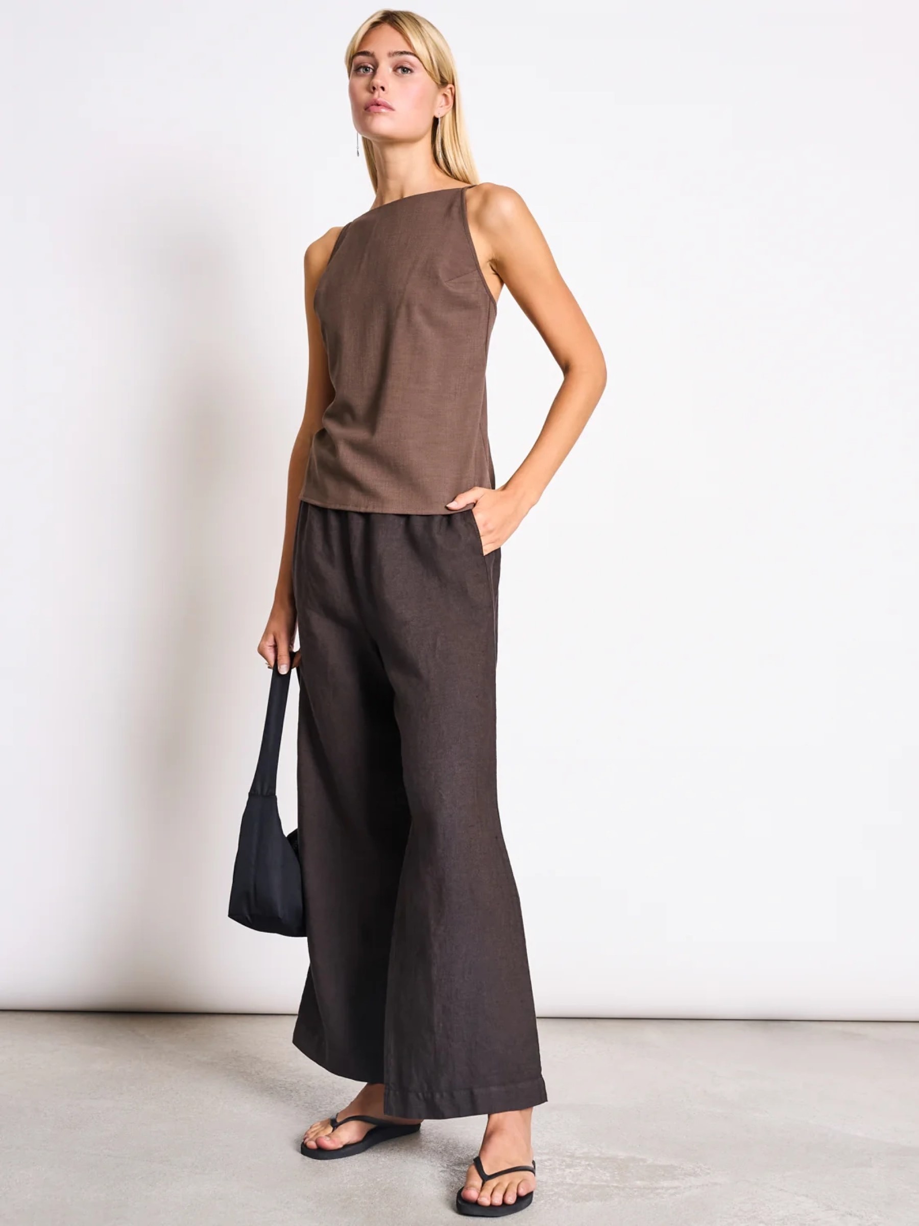 Hose Linen Pants Beveren mud Jan 'n June