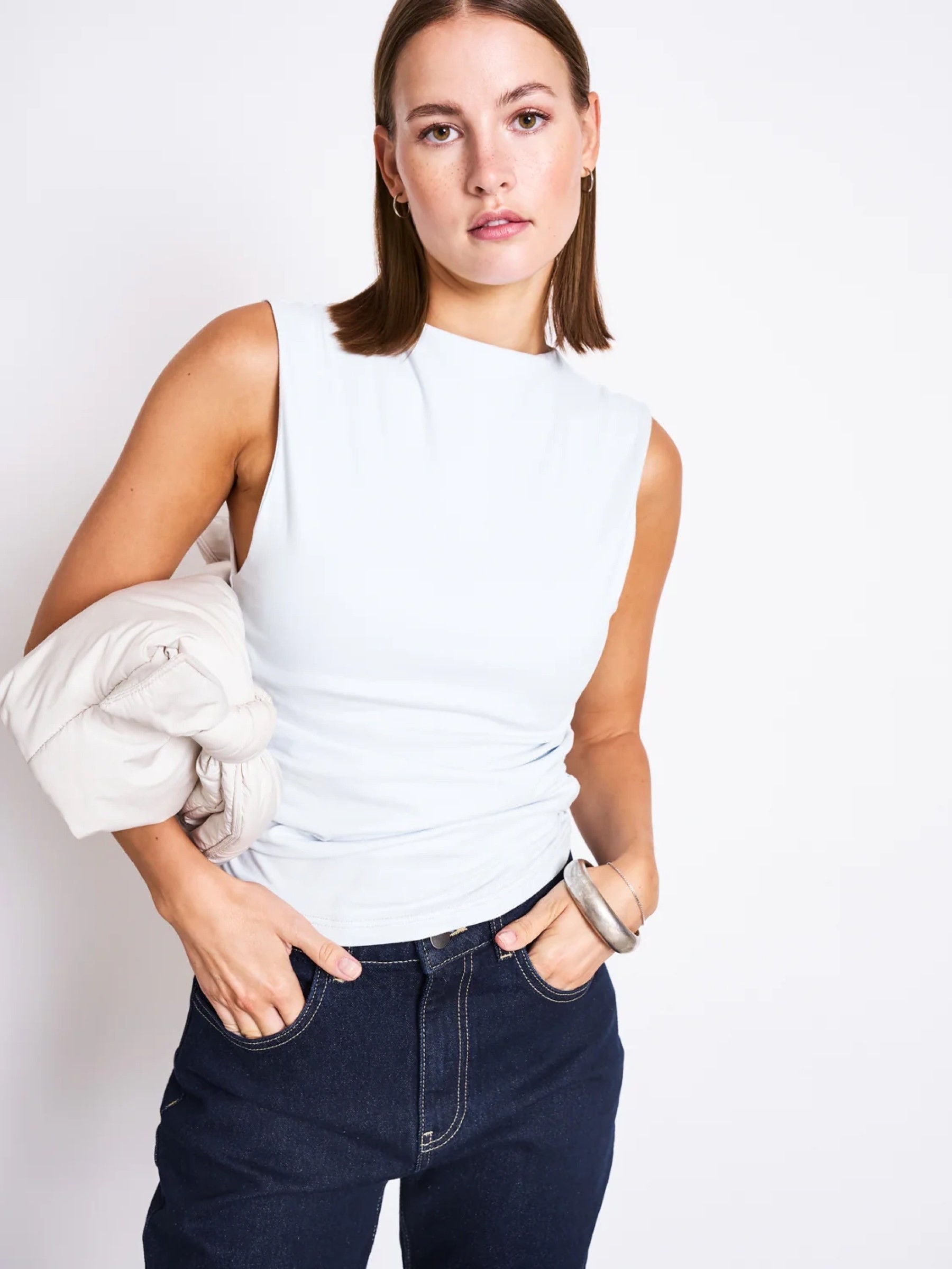 Ruffle Top Rafo ice blue Jan 'n June