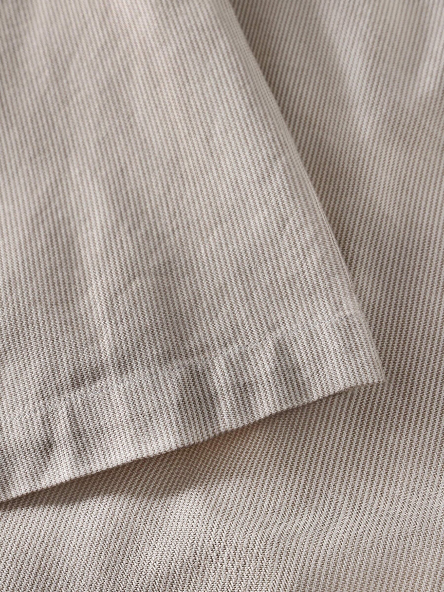 Bluse Cropped Bowling Shirt beige stripe Rotholz