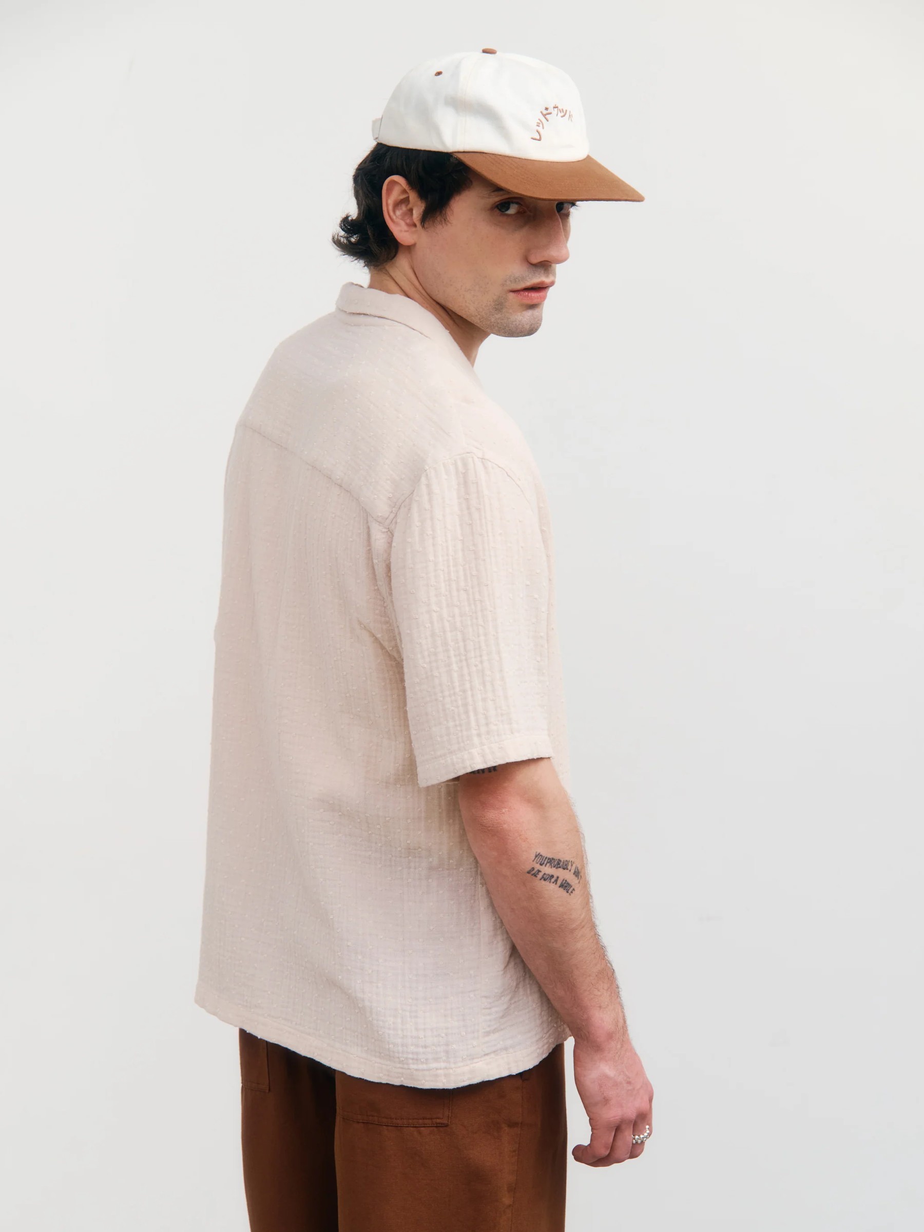 Hemd Bowling Shirt pale grey Rotholz