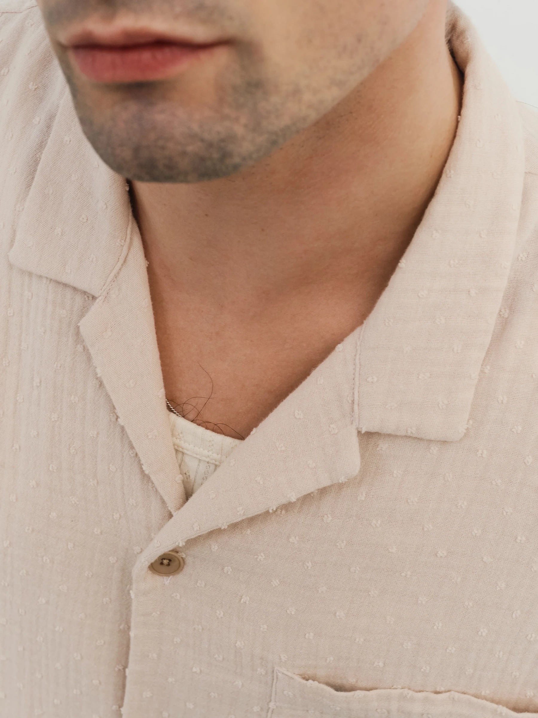 Hemd Bowling Shirt pale grey Rotholz