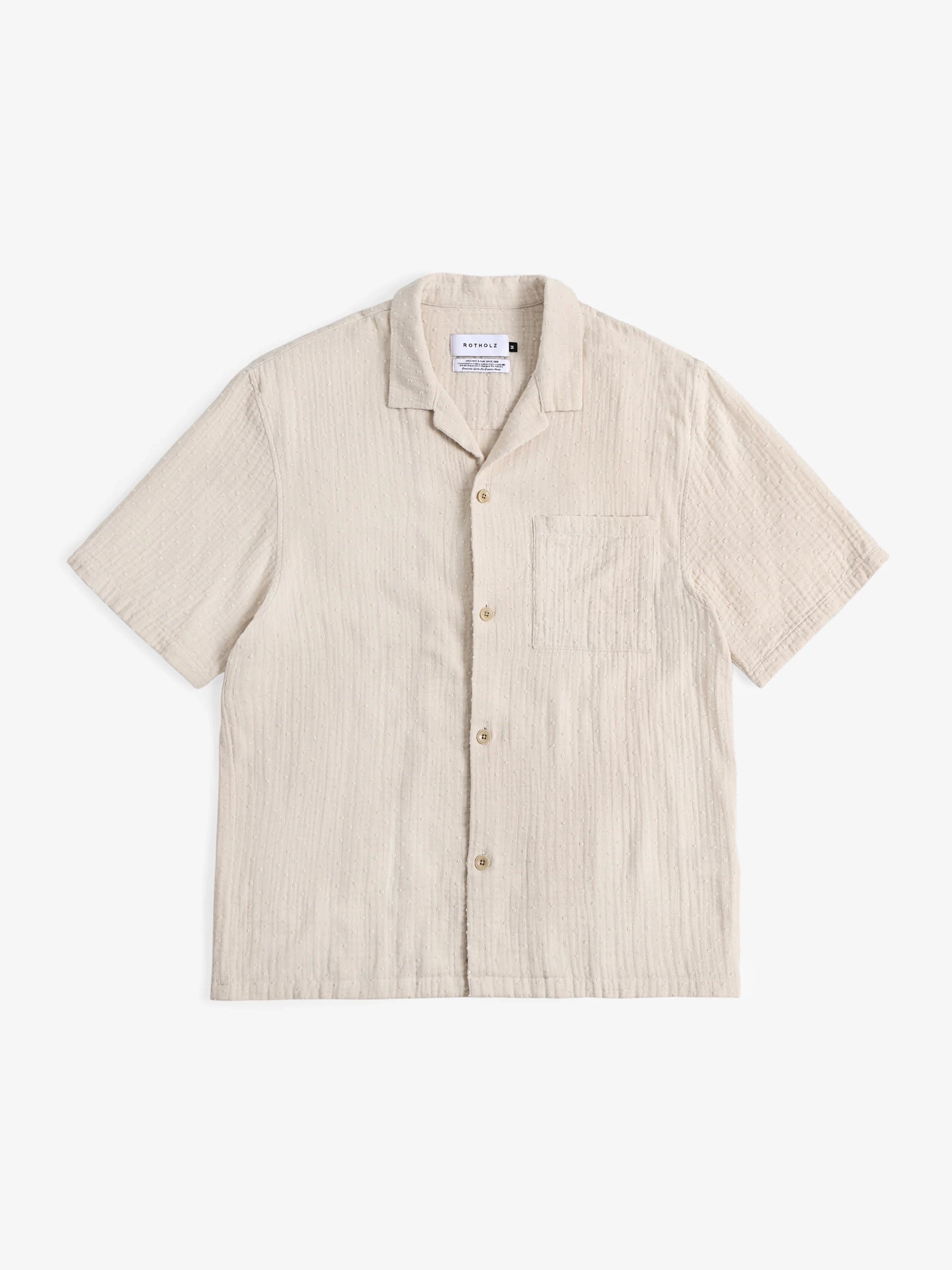 Hemd Bowling Shirt pale grey Rotholz