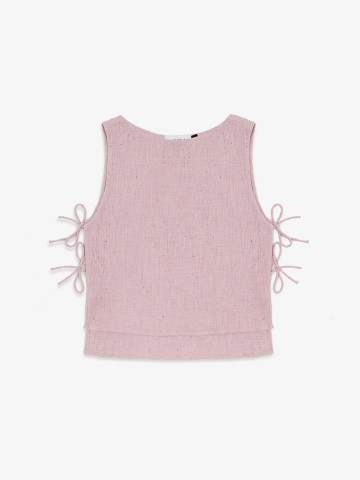 Tie Top pink mist Rotholz