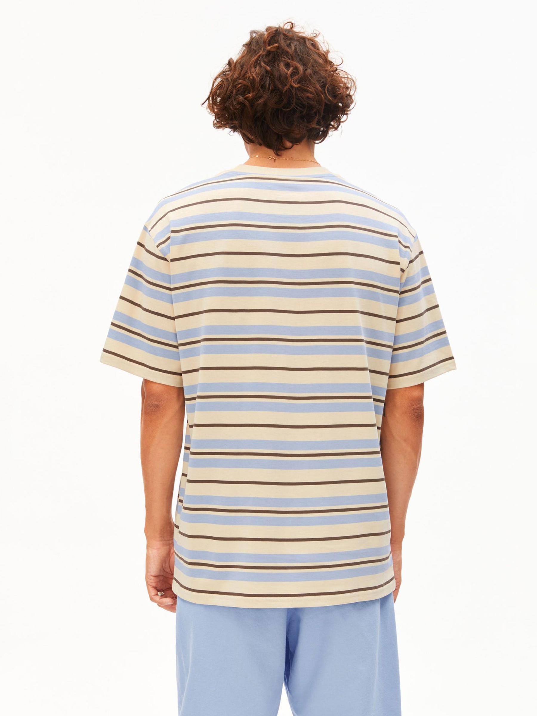 Maarkos Stripes T-Shirt wedgewood-granit Armedangels